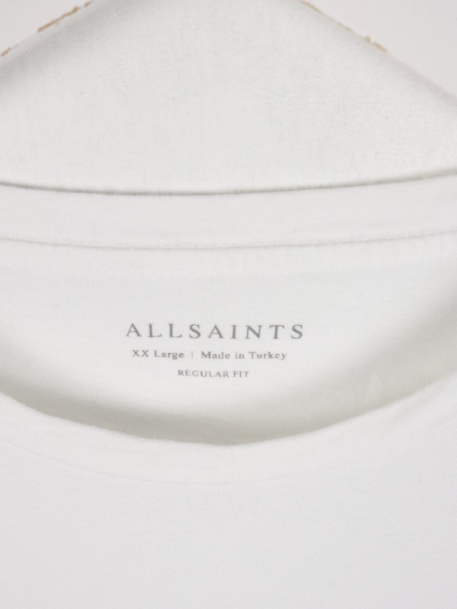 All Saints T Shirt Mens Large White from propervintagecanada