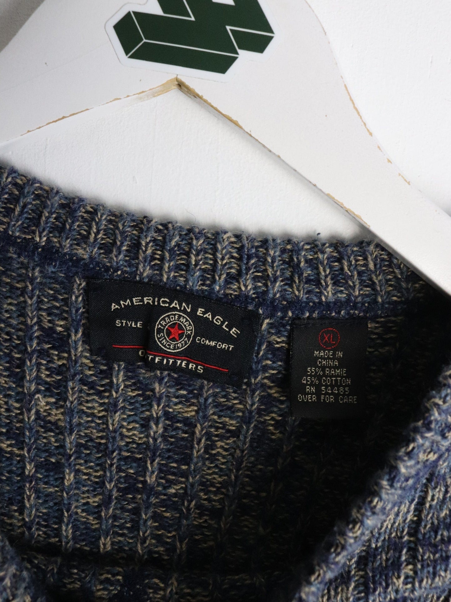 American Eagle Knit Sweater Mens Large Blue from propervintagecanada