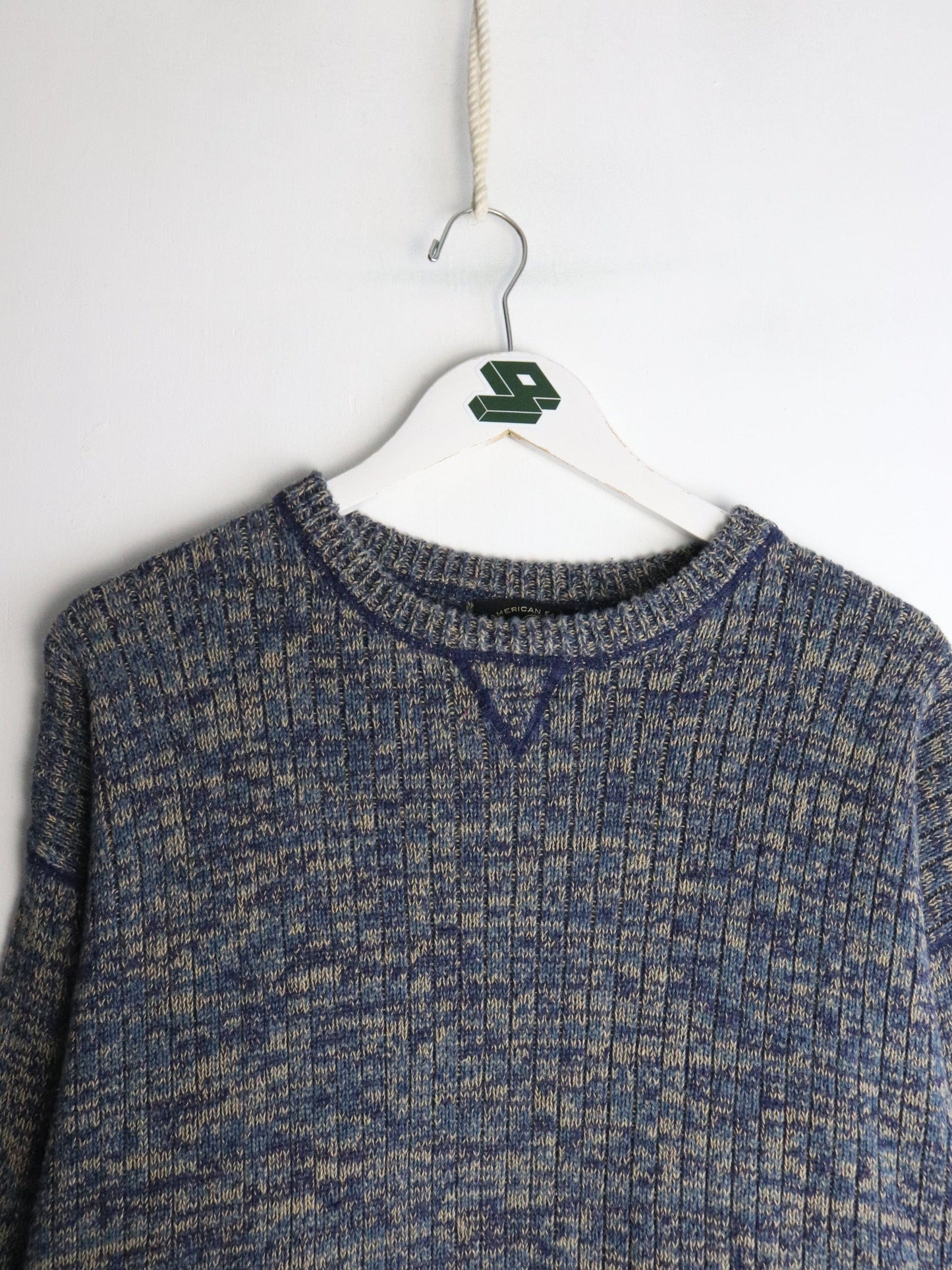 American Eagle Knit Sweater Mens Large Blue from propervintagecanada