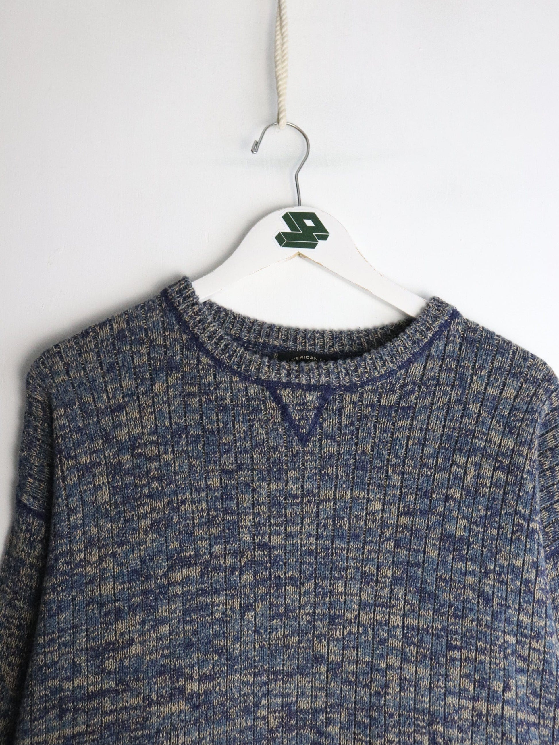 American Eagle Knit Sweater Mens Large Blue from propervintagecanada