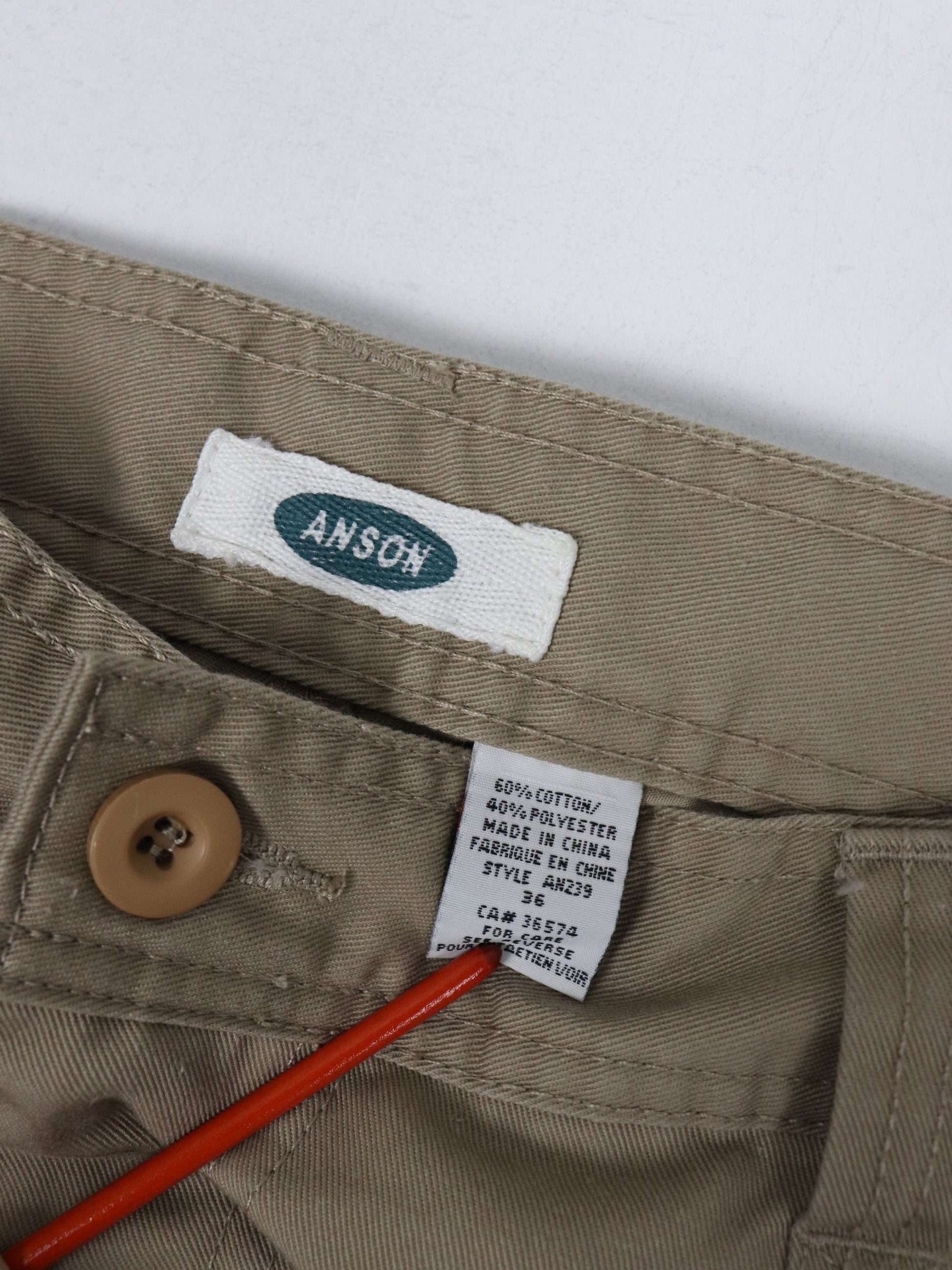 Anson Pants Mens 36 x 30 Beige Cargo Uniform