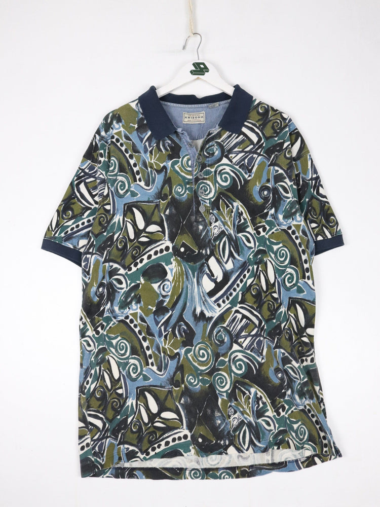 Arizona Polo Shirt Mens Large Blue Pattern from propervintagecanada