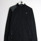 Asics Shirt Mens Medium Black Athletic Stretchy Full Zip