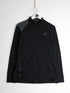 Asics Shirt Mens Medium Black Athletic Stretchy Full Zip