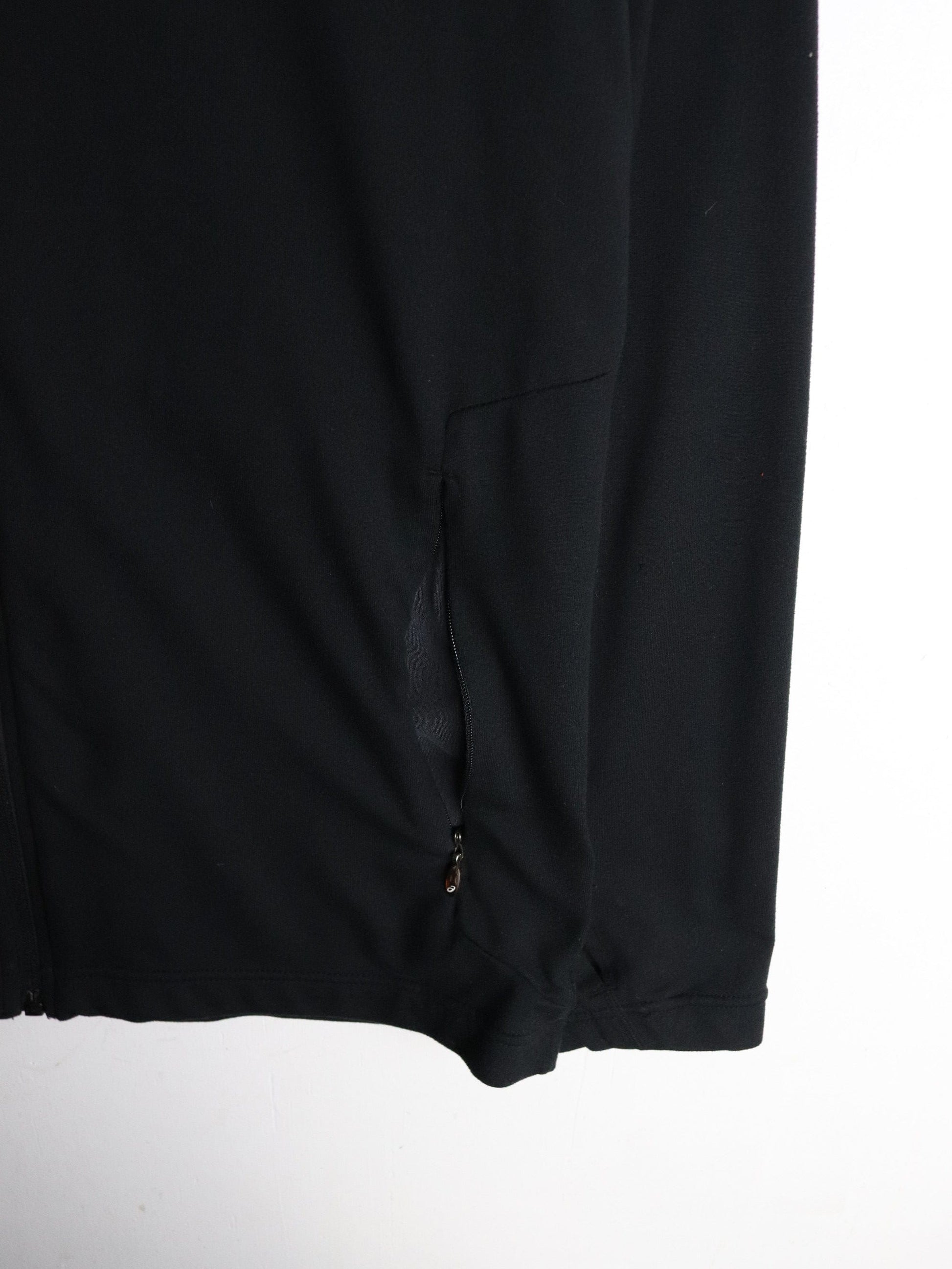 Asics Shirt Mens Medium Black Athletic Stretchy Full Zip