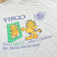 Vintage 1990s Flirts Virgo Zodiac Sign Garfield Graphic Sleep T-Shirt Mens 3XL