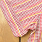Vintage 1970s Gingham Plaid Short Sleeve Button Up Shirt Women's L