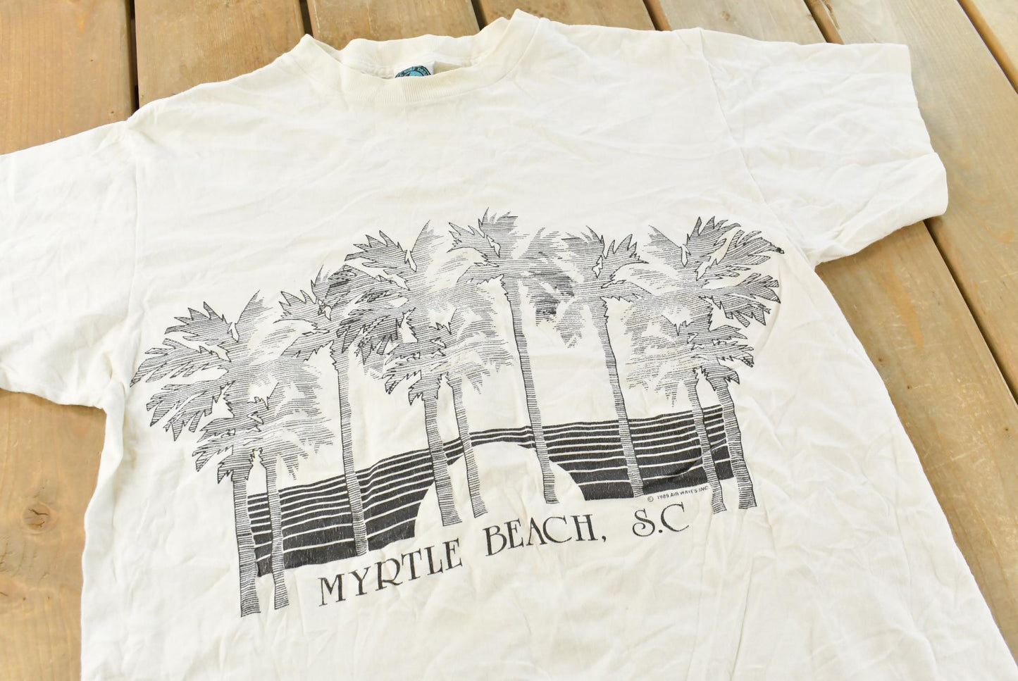Vintage 1989 T&C Surf Designs Myrtle Beach Graphic T-Shirt Men's M