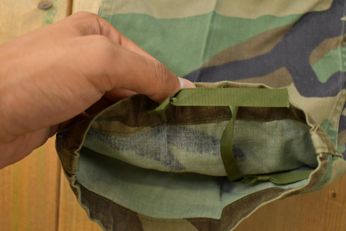 Vintage 2000s Starched Army Military Woodland Camo Cargo Pants Men's S