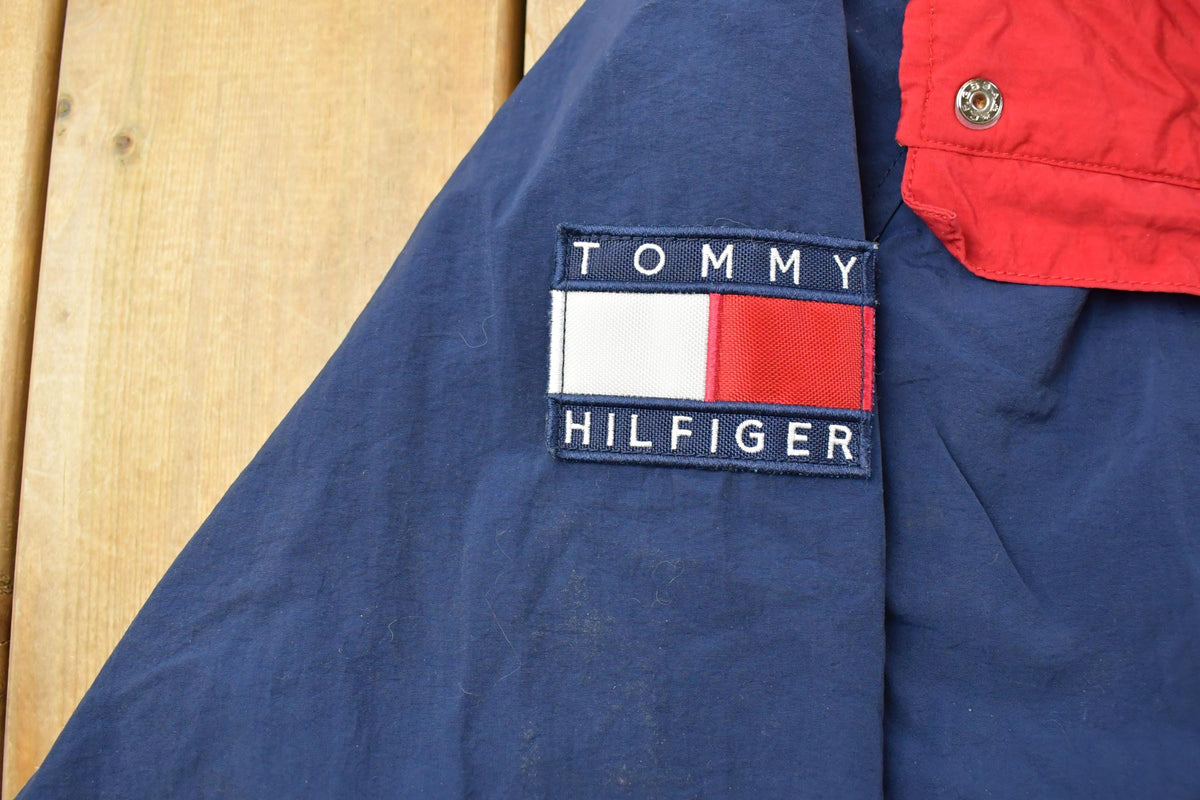 Vintage 1990s Tommy Hilfiger Sleeve Spell Out Windbreaker Jacket Men's XL