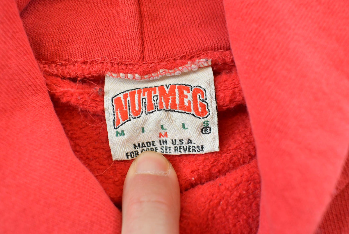 Vintage 1994 Nutmeg Mills Rose Bowl University Of Wisconsin Collegiate Hoodie Sweatshirt Men's M
