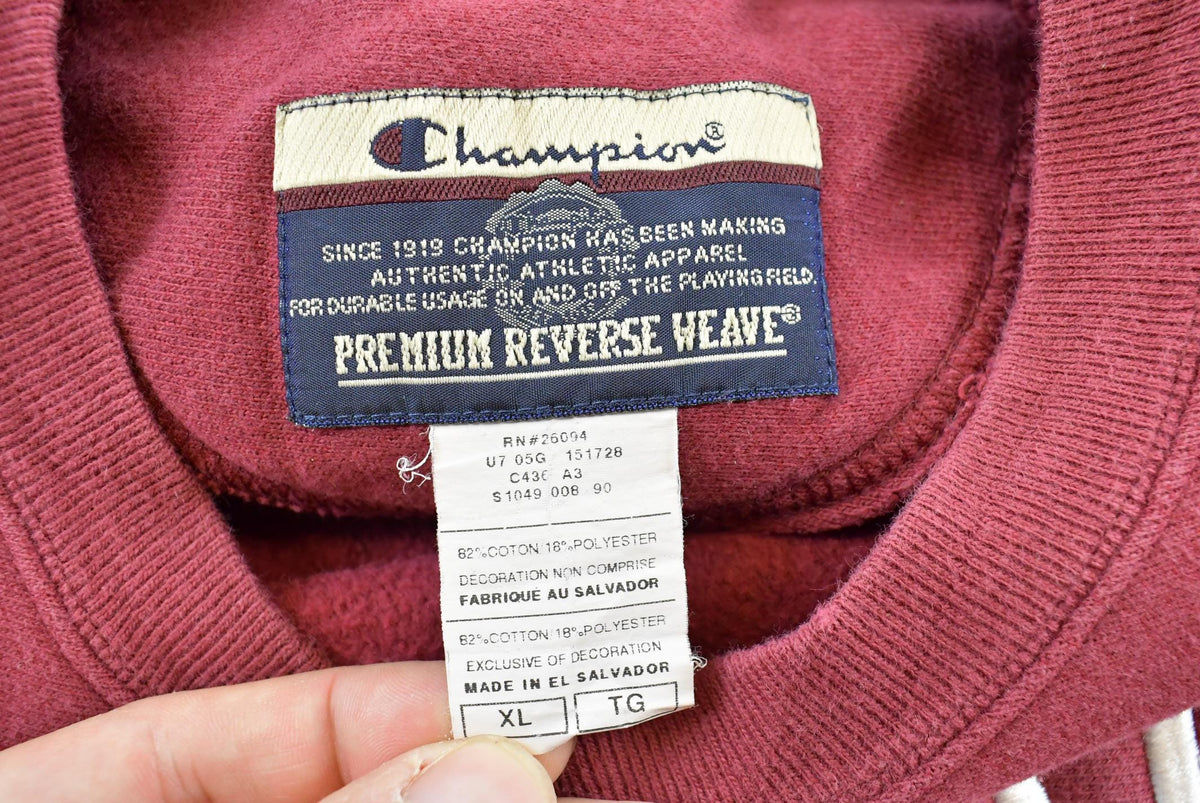 Vintage 2000s Champion Washington State University Cougars Baseball Reverse Weave Crewneck Sweatshirt Men's XL