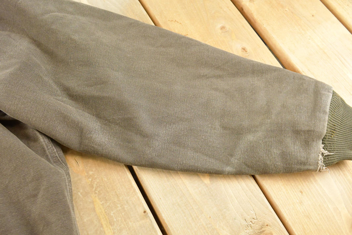 Vintage 2000s Carhartt Distressed Brown Canvas Hooded Jacket Men's L