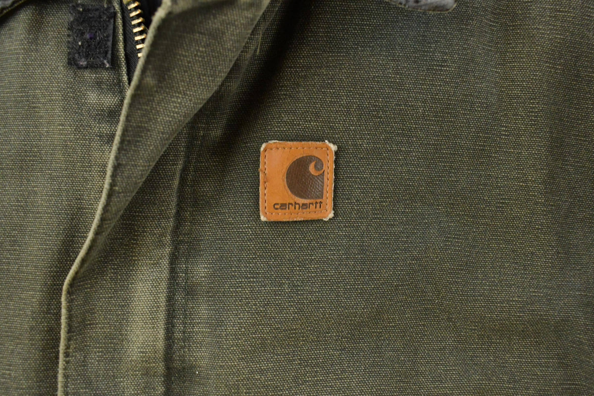 Vintage 1990s Thrashed Carhartt Arctic Quilt Traditional Jacket Men's L Tall