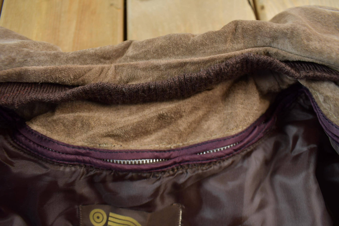 Vintage 1990s Rice ID Suede Leather Full Length Jacket Men's S