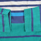 Vintage 1990s Eddie Bauer Teal Striped Crewneck Sweatshirt Men's L