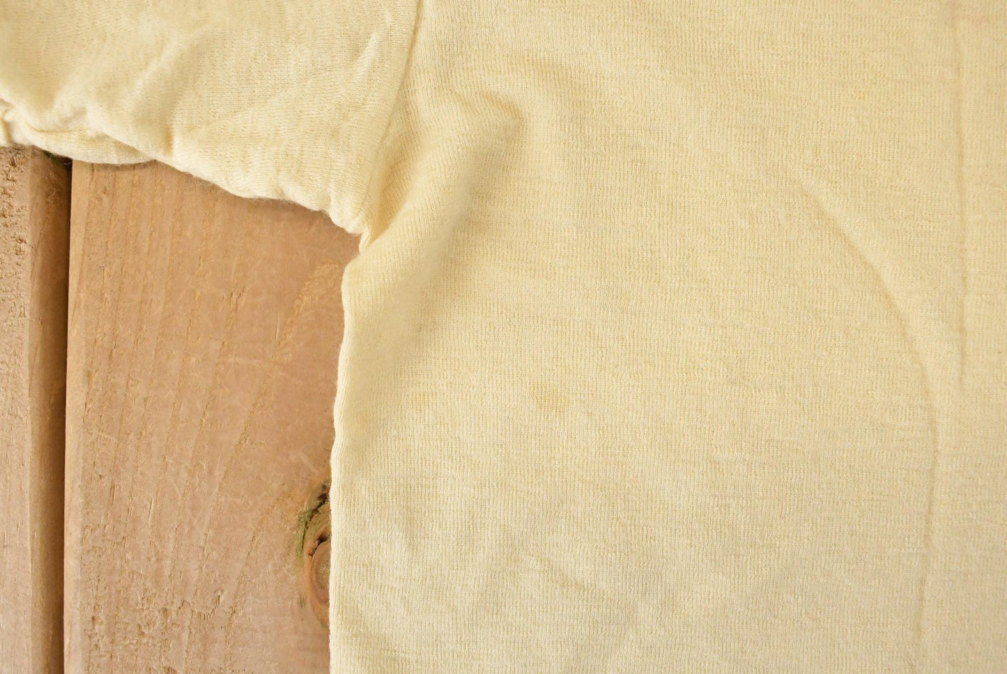 Vintage 1990s Fraly Wool Silk Blank Beige T Shirt Women's M