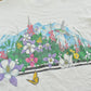 Vintage 1991 Habitat Durango Butterfly Garden Wraparound Graphic T-Shirt Men's M