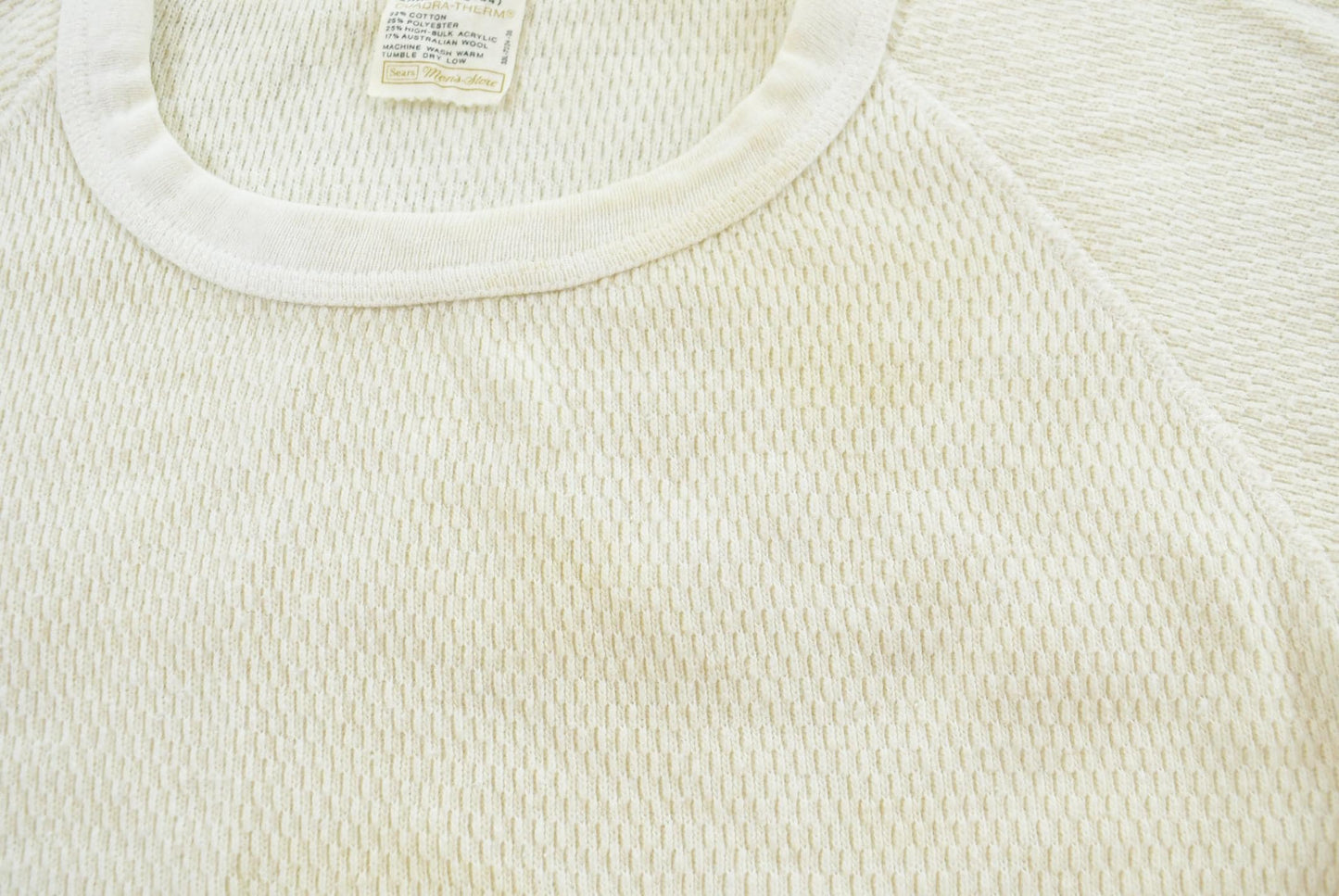 Vintage 1970s Sears Quadra-Therm Thermal Undershirt Mens S Men's Large