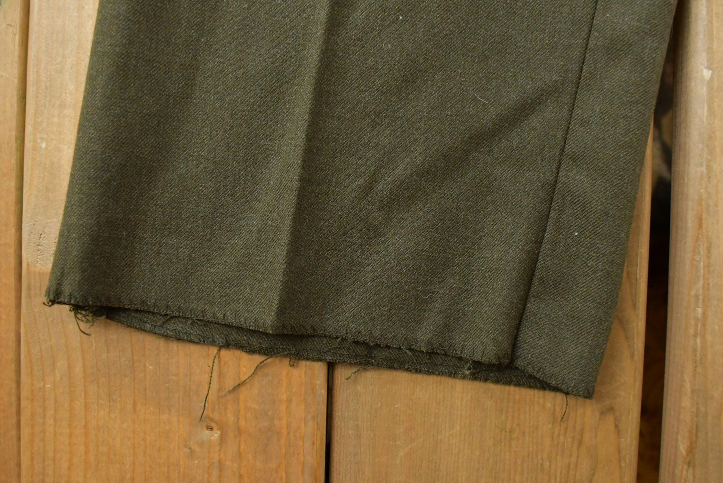 Vintage 1960s Military Army Wool Field Trousers Olive Drab Pants Men's 35 x 31