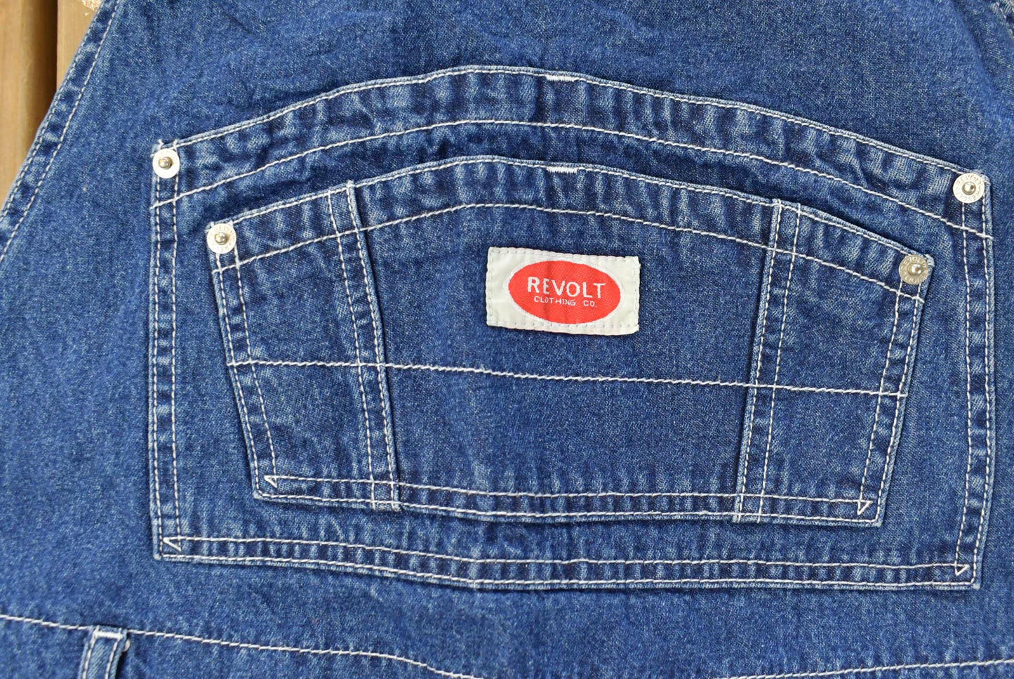 Vintage 1990s Revolt Floral Denim Overalls Men's 43 x 30