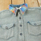 True Vintage 1970s Woolrich Button Up Long Sleeve Wool Shacket Shirt Men's M Short