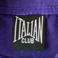 Vintage 1980s Italian Club West Coast Purple Baseball Jersey Men's L