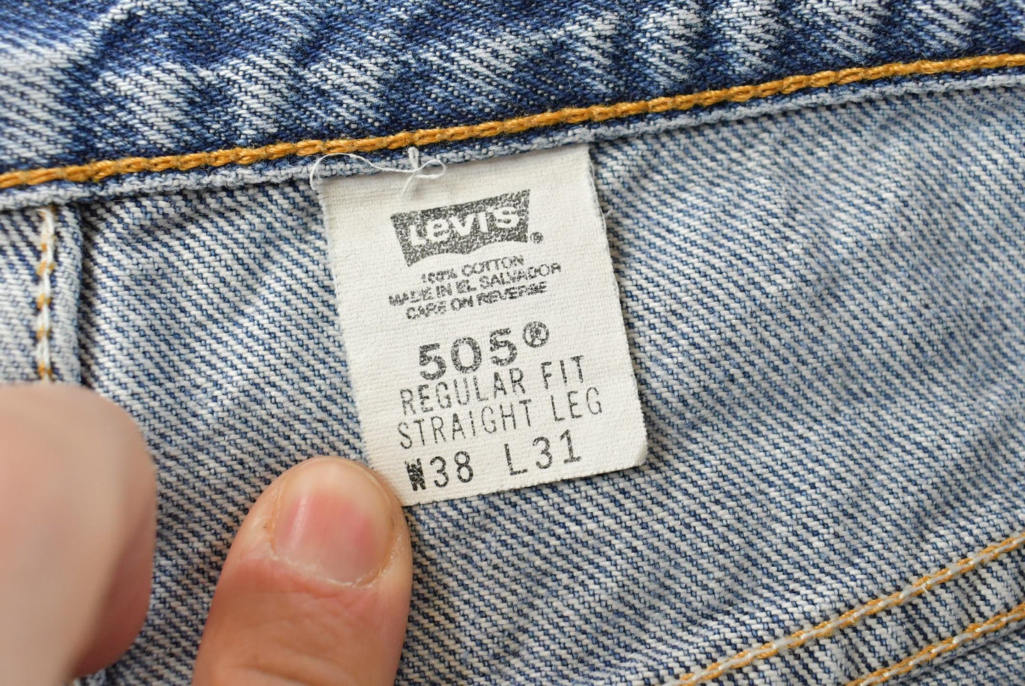 Vintage 2000s Levi's 505 Regular Straight Fit Denim Blue Jeans Men's 34 x 30