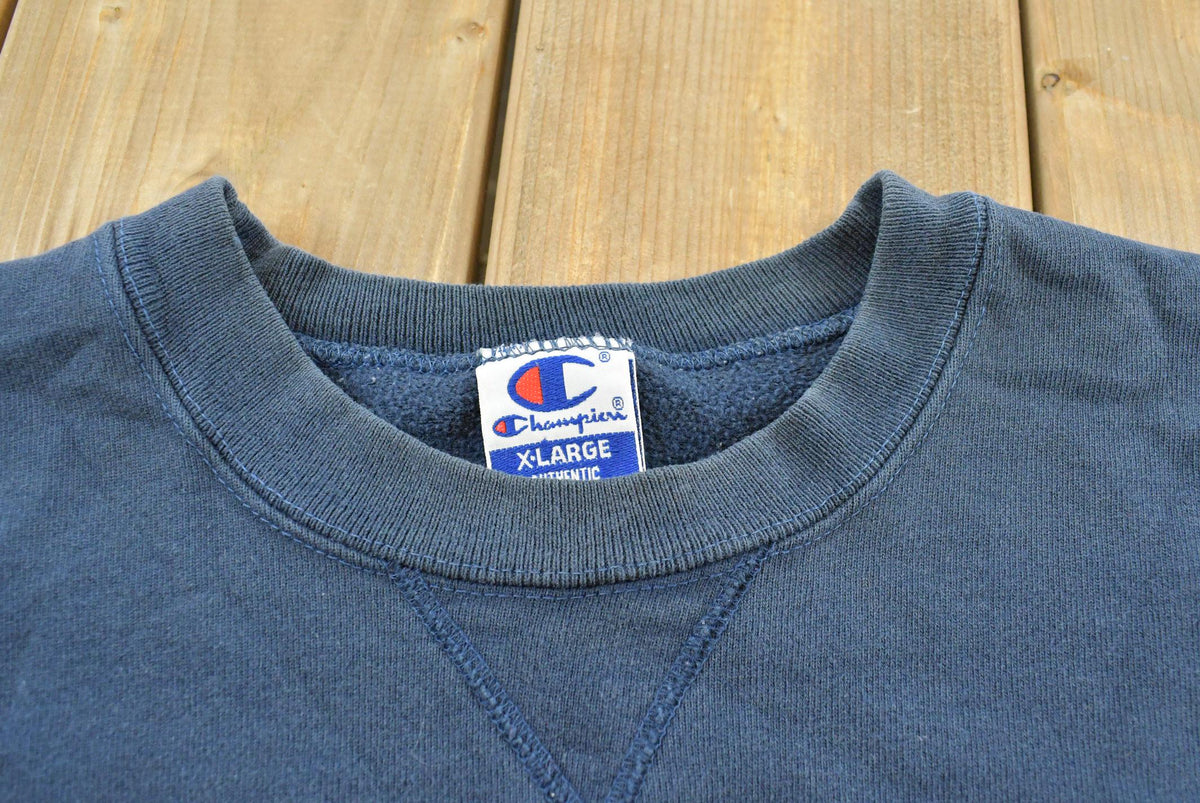 Vintage 1990s Champion Spellout Crewneck Sweatshirt Men's XL