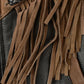 Vintage 1980s Leather Western Fringe Jacket Women's Small
