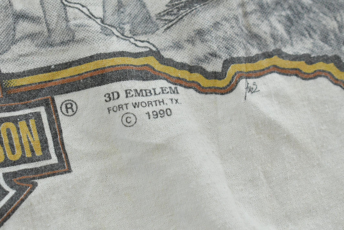 Vintage 1991 3D Emblem Sturgis Black Hills Rally Harley-Davidson Motorcycles T-Shirt Mens S