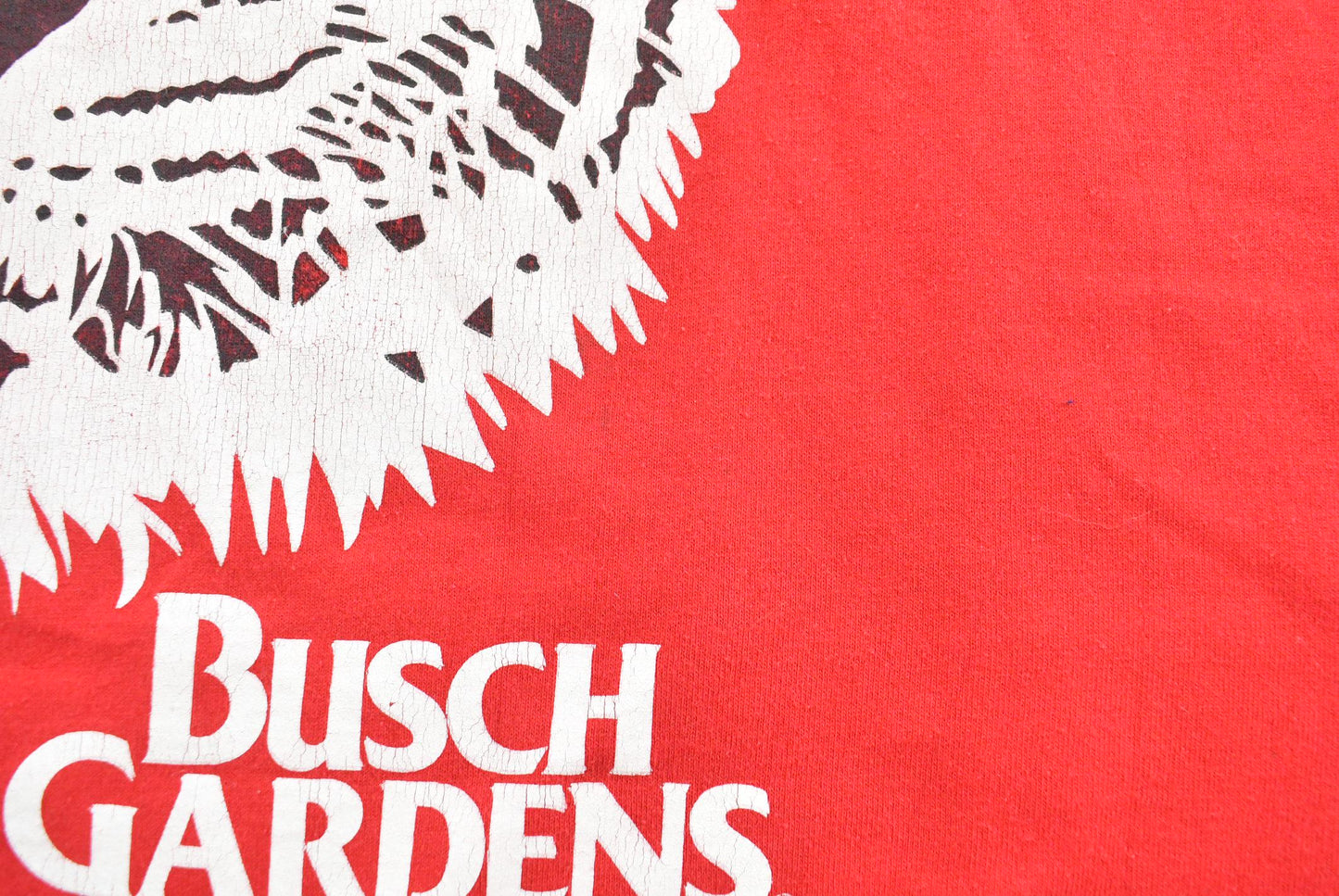 Vintage 1990s Busch Gardens White Tiger Single Stitch Sleep T-Shirt Mens Men's Large