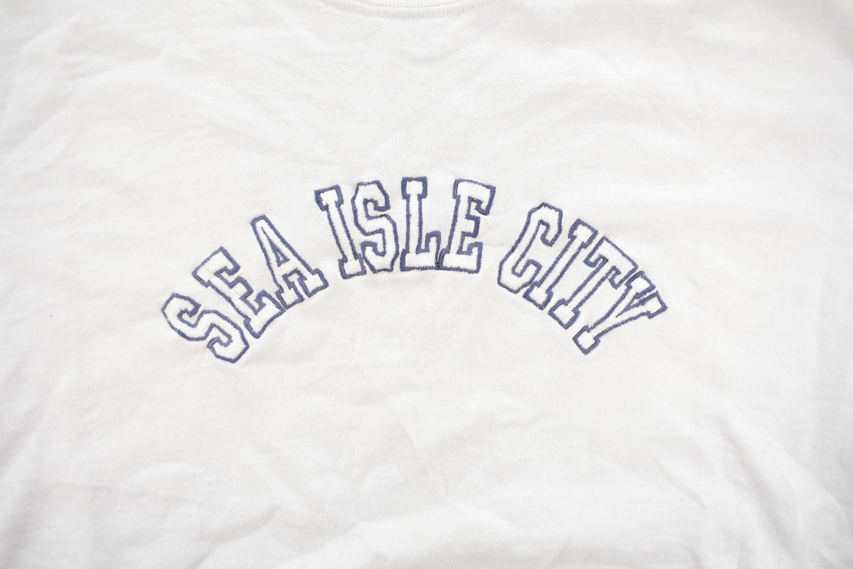Vintage 1990s Sea Isle City Embroidered Travel Crewneck Sweatshirt Men's L