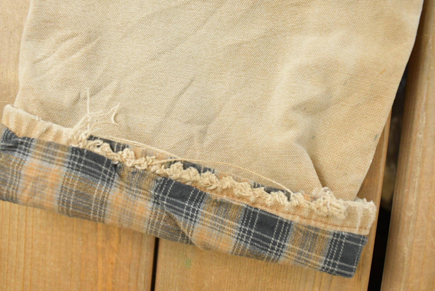 Vintage 1990s Distressed Carhartt Lined Canvas Work Pants Men's 28 x 28