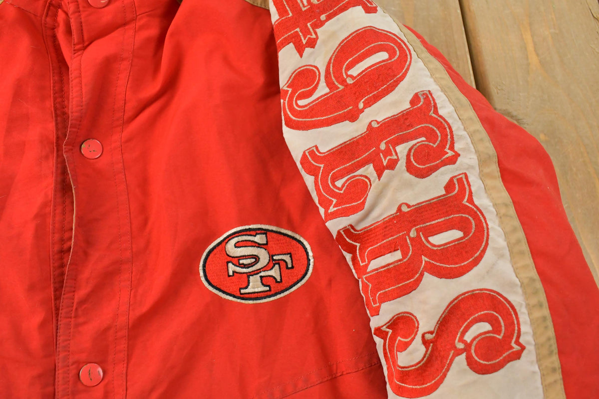 Vintage 1980s San Francisco 49ers Starter NFL Down Parka Jacket Men's Medium