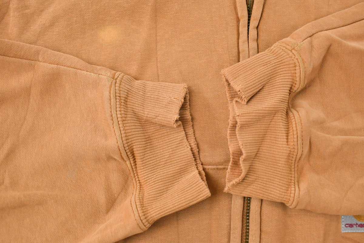 Vintage 1990s Carhartt Full Zip Thermal Lined Hoodie Sweatshirt Men's 2XL