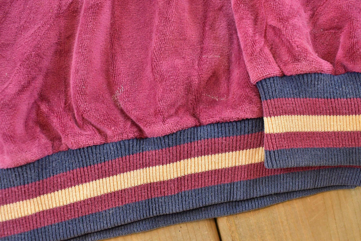 Vintage 1980s Izod Lacoste Velour V-Neck Sweatshirt Men's M / 80s Streetwear / Basic Layering Essential