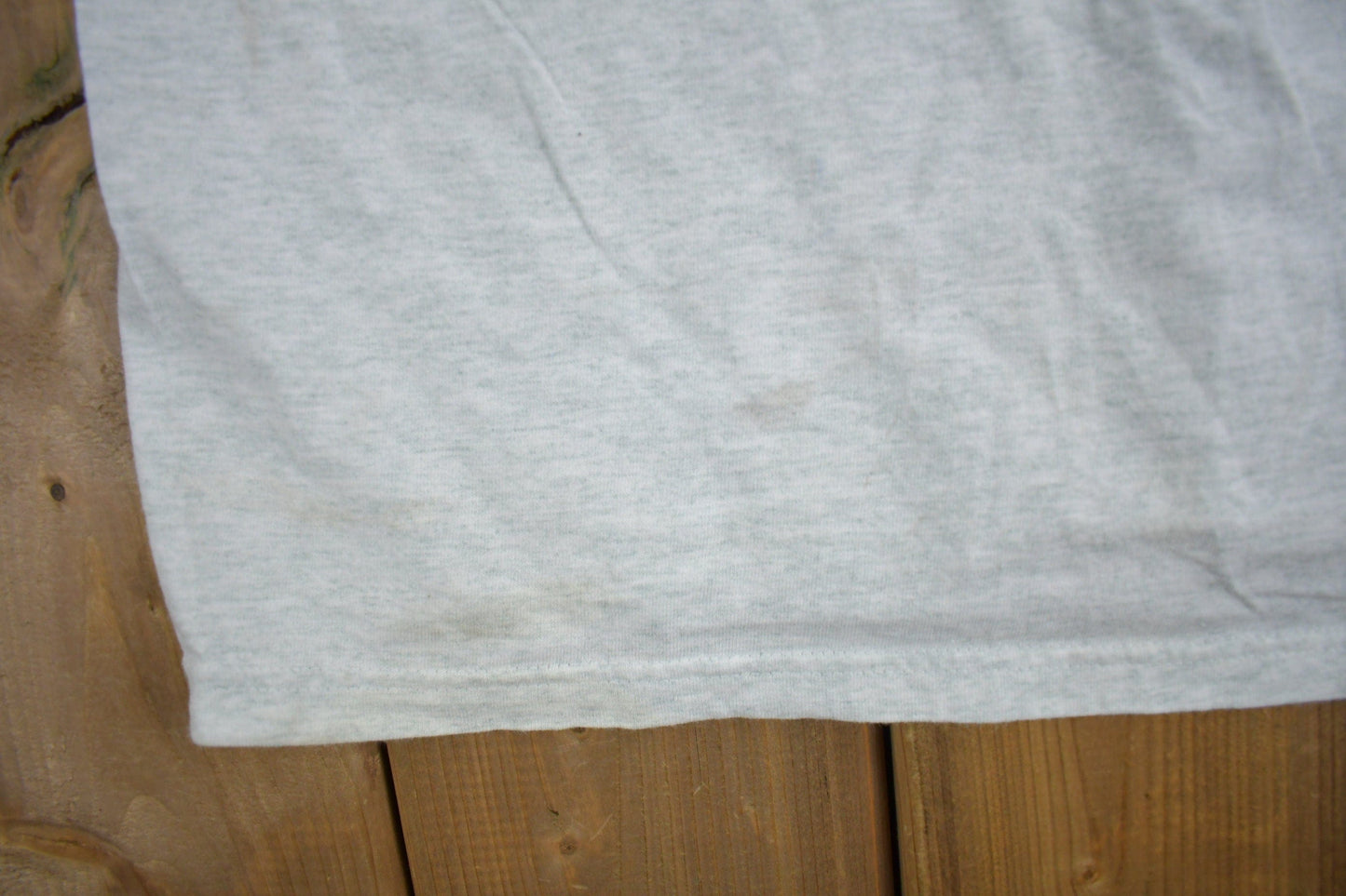 Vintage 1990s Fruit Of The Loom Blank Grey T Shirt Men's Medium