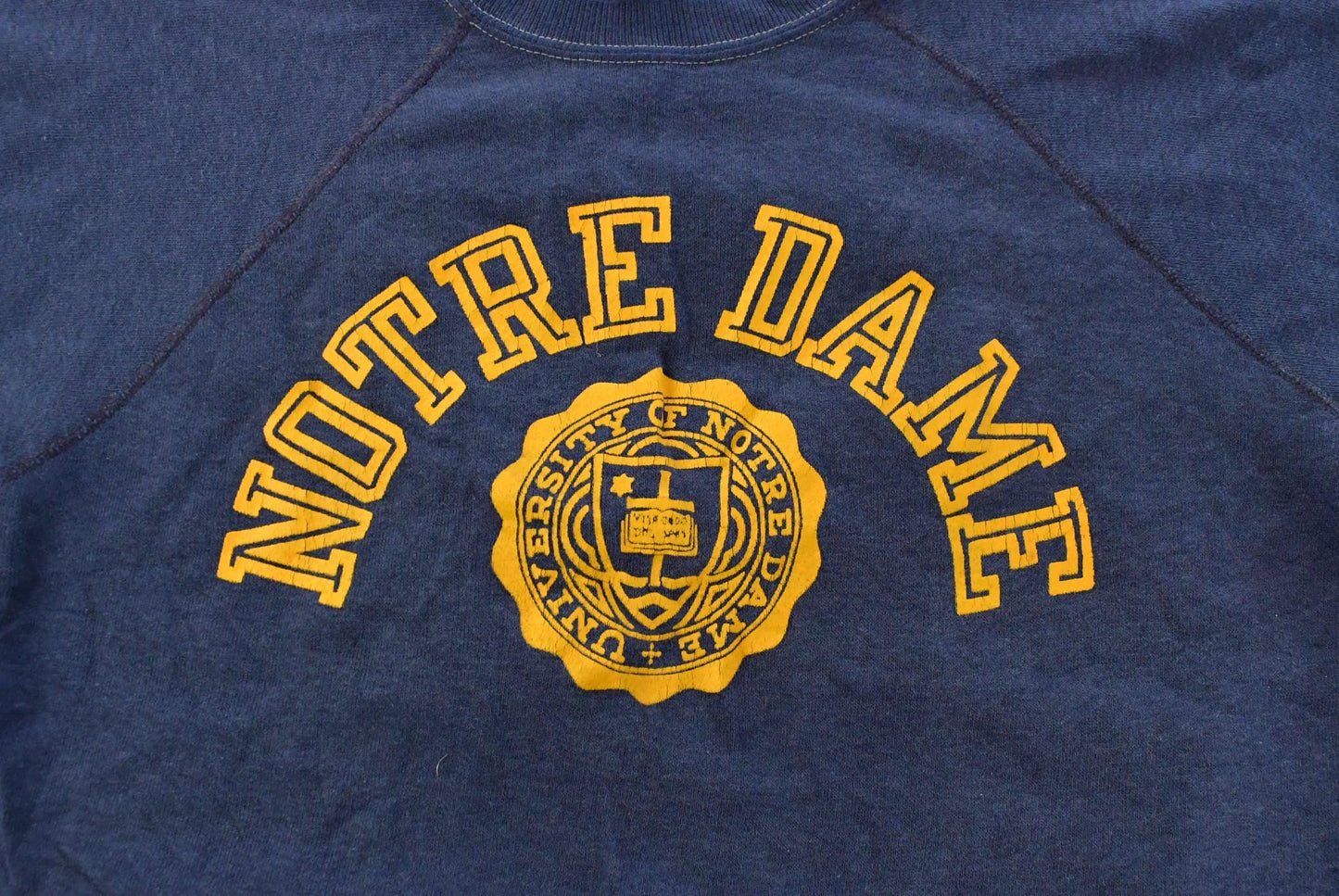 Vintage 1980s University Of Notre Dame Fighting Irish Short Sleeve Crewneck Sweatshirt Men's S