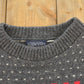Vintage 90s Land's End Fair Isle Knitted Crewneck Sweater Men's L