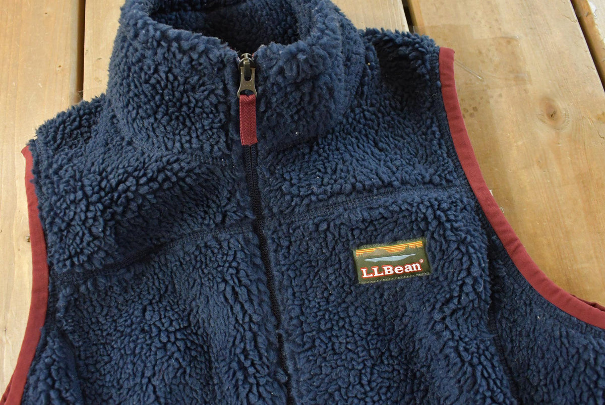 Vintage Y2K LL Bean Deep Pile Full Zip Fleece Outdoorsman Vest Jacket Men's Men's Small