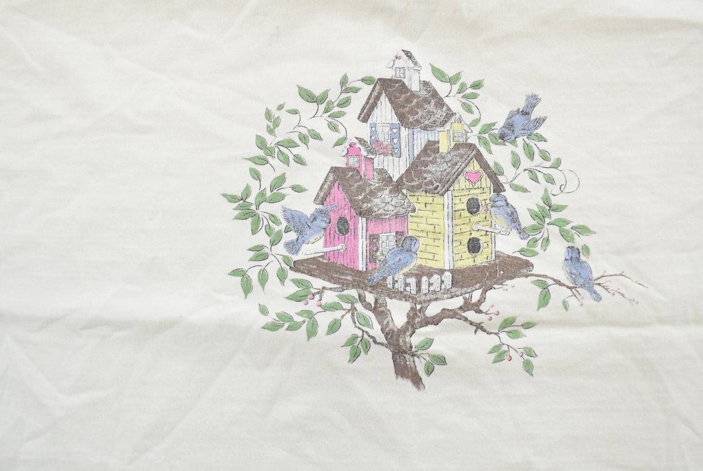 Vintage 1990s Penmans Floral Birds T-Shirt Women's XL