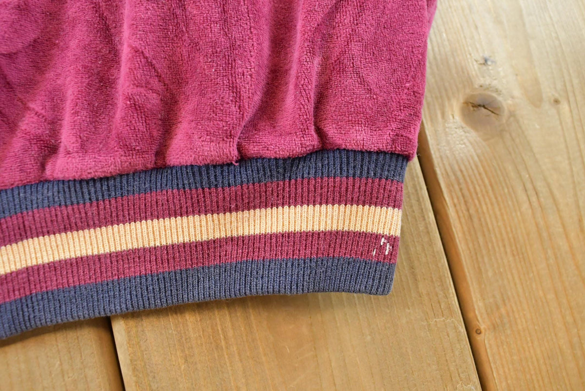 Vintage 1980s Izod Lacoste Velour V-Neck Sweatshirt Men's M / 80s Streetwear / Basic Layering Essential