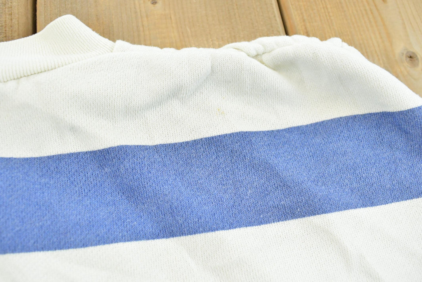 Vintage 1980s 10th Gear Striped Globe Print Crewneck Sweatshirt Men's M