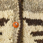 Vintage 1970s Wild & Wooly Hand-Knit Eagle Cardigan Cowichan Sweater Men's XL