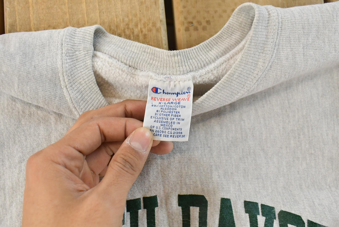 Vintage 1990s North Dakota State Champion Reverse Weave Crewneck Sweatshirt Men's XL