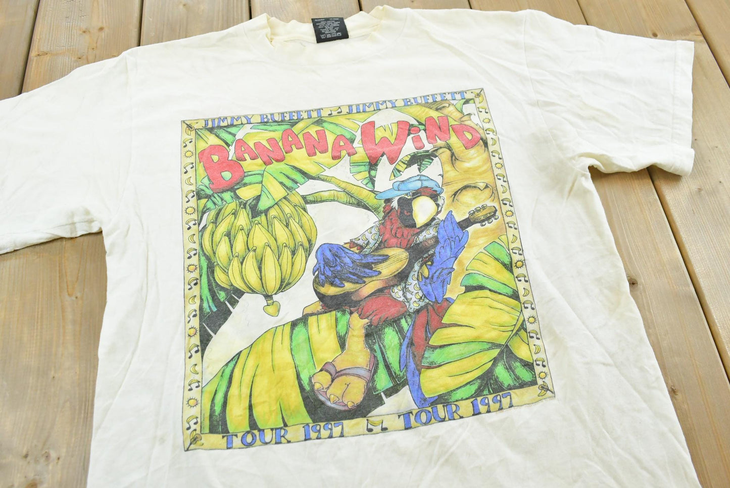 Vintage 1997 Giant Jimmy Buffett Banana Wind Tour T-Shirt Size M Men's Medium