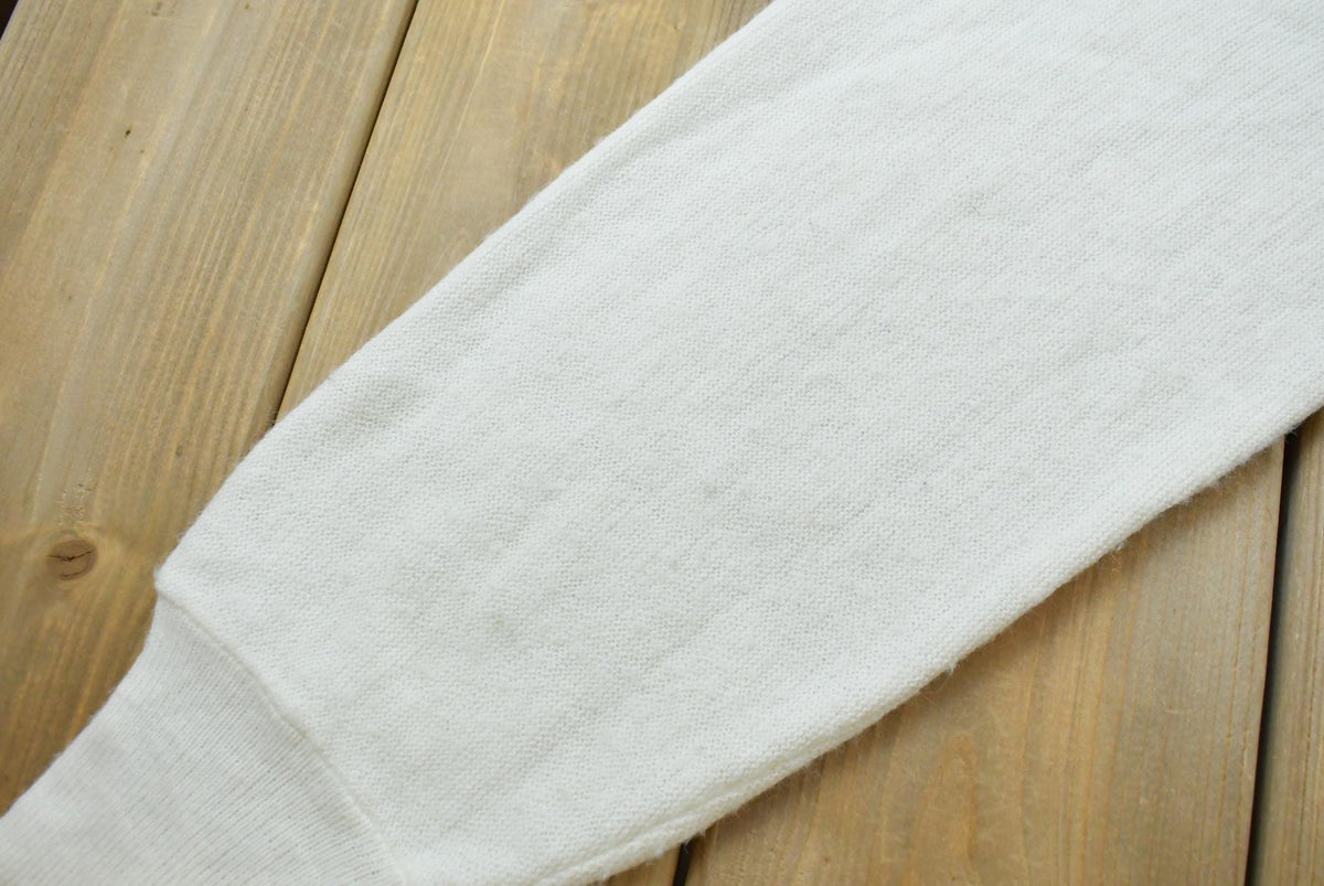 Vintage 1980s Izod Lacoste White Acrylic Knit Cardigan Sweater Men's L