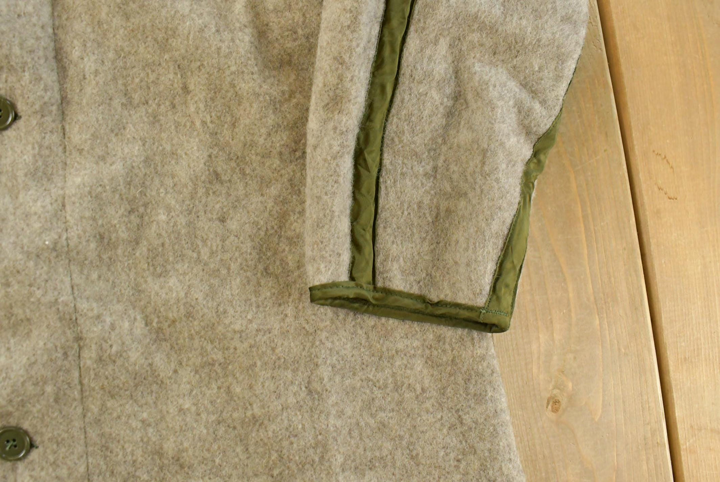 Vintage 1971 Wool Military Parka Field Liner Jacket Men's L