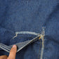Vintage 1980s Roebucks Blanket Lined Denim Chore Jacket Men's 2XL